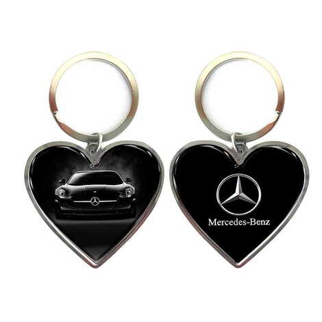 Promotional Metal Heart ShapedDouble Face Keychain 45x90 mm