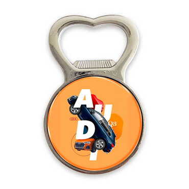 Promotional Metal Magnetic Small Round Opener 38x60 mm - Thumbnail