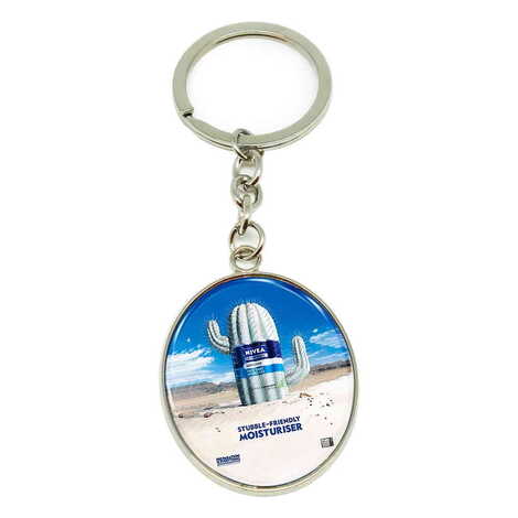 Promotional Metal Oval Keychain 35x105 mm