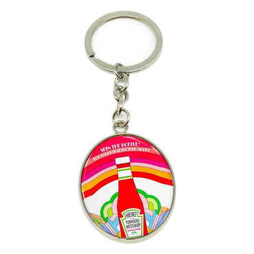 Promotional Metal Oval Keychain 35x105 mm - Thumbnail