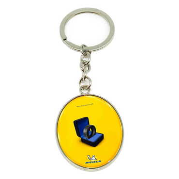 Promotional Metal Oval Keychain 35x105 mm - Thumbnail