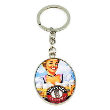 Promotional Metal Oval Keychain 35x105 mm - Thumbnail