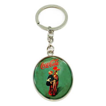 Promotional Metal Oval Keychain 35x105 mm - Thumbnail