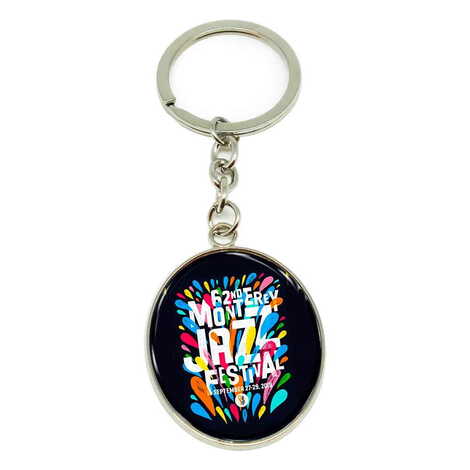 Promotional Metal Oval Keychain 35x105 mm