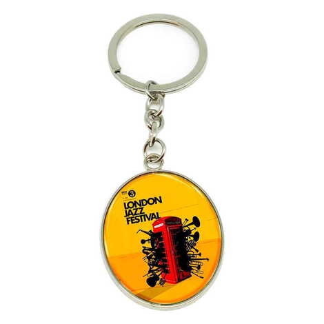 Promotional Metal Oval Keychain 35x105 mm