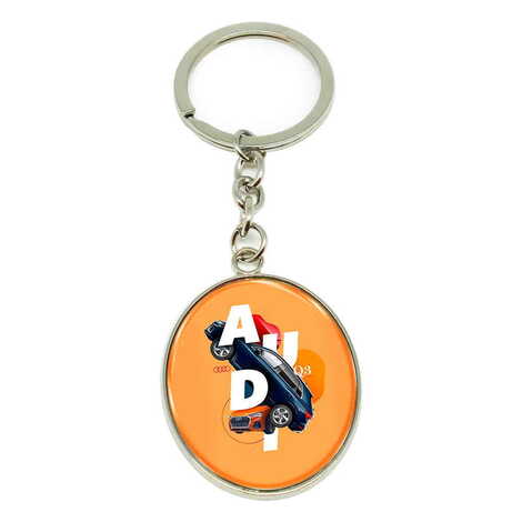 Promotional Metal Oval Keychain 35x105 mm