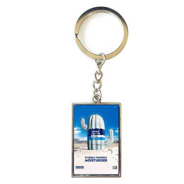 Promotional Metal Rectangle Keychain 30x100 mm - Thumbnail