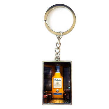 Promotional Metal Rectangle Keychain 30x100 mm - Thumbnail