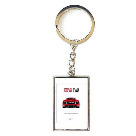 Promotional Metal Rectangle Keychain 30x100 mm