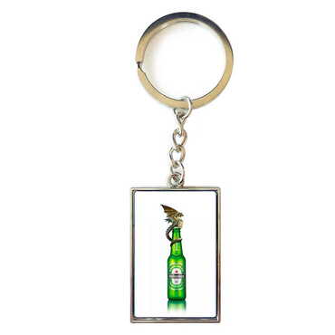 Promotional Metal Rectangle Keychain 30x100 mm - Thumbnail