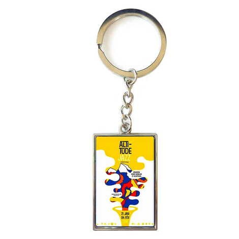 Promotional Metal Rectangle Keychain 30x100 mm