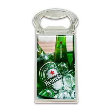 Promotional Metal Rectangle Magnetic Opener 33x90 mm - Thumbnail