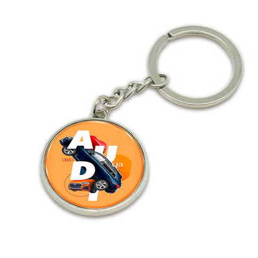 Promotional Metal Round Keychain 35x90 mm - Thumbnail