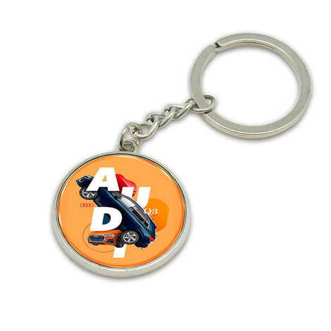 Promotional Metal Round Keychain 35x90 mm