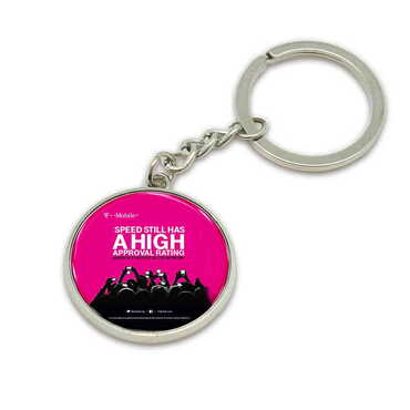 Promotional Metal Round Keychain 35x90 mm - Thumbnail