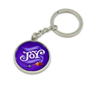 Promotional Metal Round Keychain 35x90 mm - Thumbnail