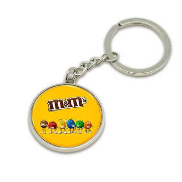 Promotional Metal Round Keychain 35x90 mm - Thumbnail