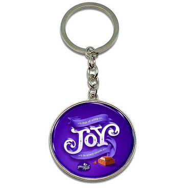 Promotional Metal Round Keychain 40x100 mm - Thumbnail