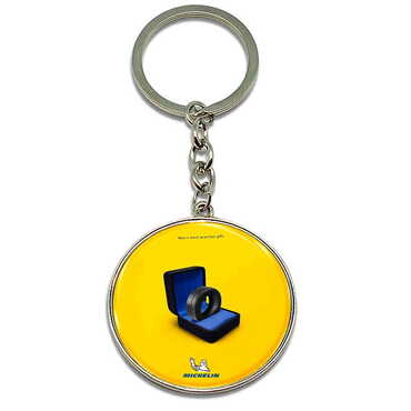 Promotional Metal Round Keychain 40x100 mm - Thumbnail