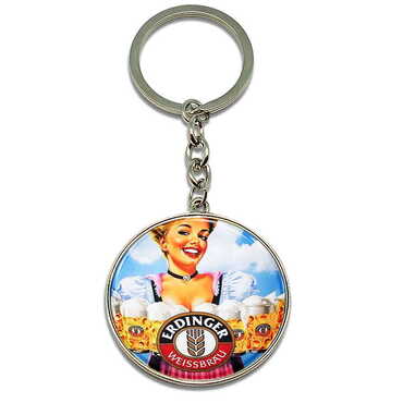 Promotional Metal Round Keychain 40x100 mm - Thumbnail