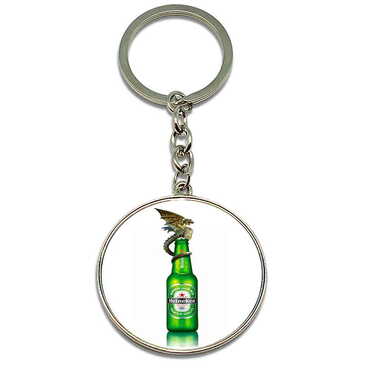 Promotional Metal Round Keychain 40x100 mm - Thumbnail