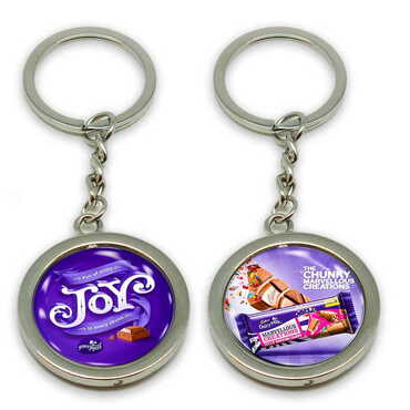 Promotional Metal Spinner Keychain 38x100 mm - Thumbnail