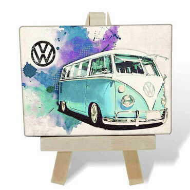 Promotional Mini Print Canvas Magnet With Easel 70x100 mm - Thumbnail