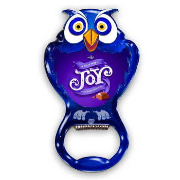 Promotional Owl Shaped Metal Magnetic Bottle Opener 88x47 mm - Thumbnail