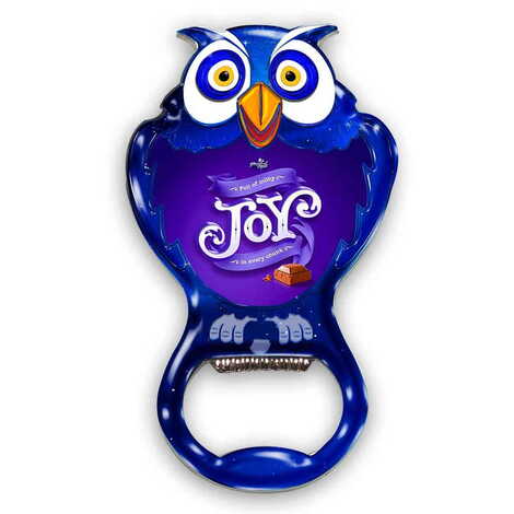 Promotional Owl Shaped Metal Magnetic Bottle Opener 88x47 mm