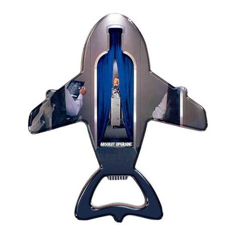 Promotional Plane Shaped Metal Magnetic Bottle Opener 105x89 mm