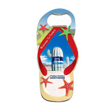 Myros - Promotional Slipper Shaped Metal Magnetic Bottle Opener 110x45 mm