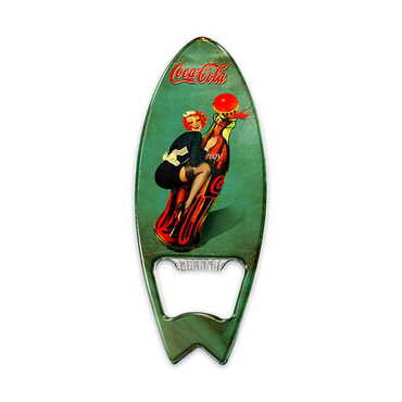 Promotional Surf Board Shaped Metal Magnetic Bottle Opener 128x45 mm - Thumbnail