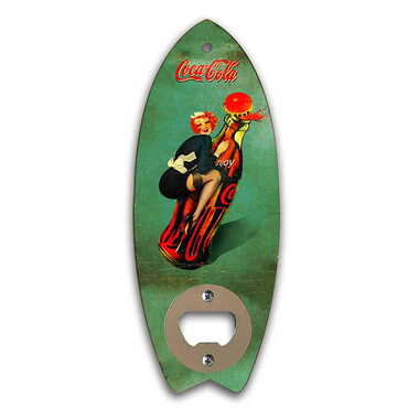 Promotional Surf Board Shaped Printed MDF Wooden Bottle Opener 185x72 mm - Thumbnail