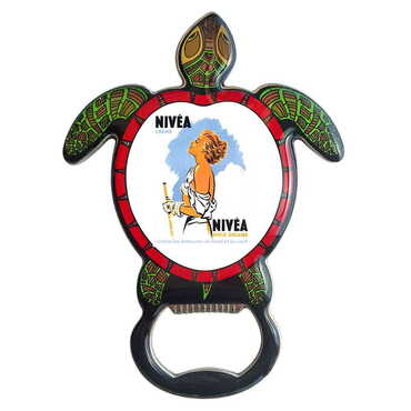 Myros - Promotional Turtle Shaped Metal Magnetic Bottle Opener 103x75 mm