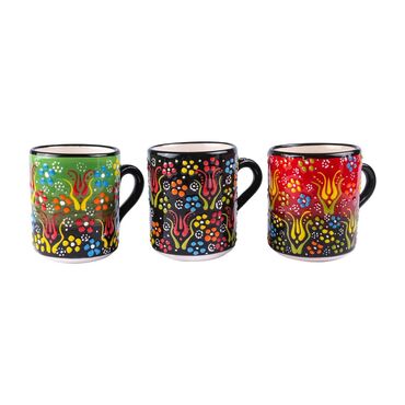 Myros - Red Black Cup-Bowl Set
