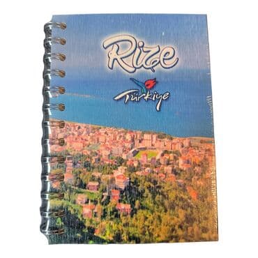 Toptan Rize Temalı Ahşap Kapaklı Defter 120x170 mm - 3