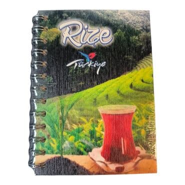 Toptan Rize Temalı Ahşap Kapaklı Defter 120x170 mm - 4