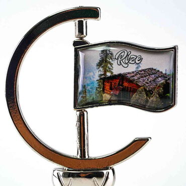 Toptan Rize Temalı Myros Metal Bayrak Çan 44x96 mm - 6