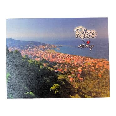 Rize Themed Wooden UV Printed Travel Postcard 116x150 mm - 3