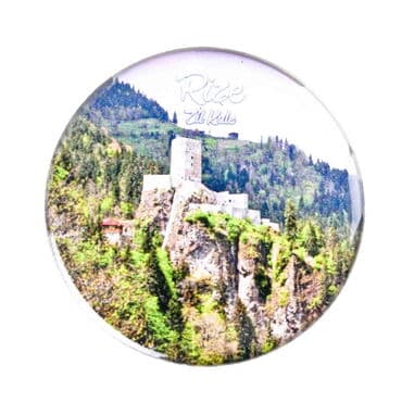 Rize Themed Epoxy Dome Round Souvenir Fridge Magnet 67 mm - 4