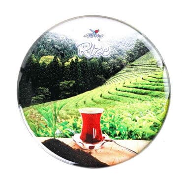 Rize Themed Epoxy Dome Round Souvenir Fridge Magnet 67 mm - 5