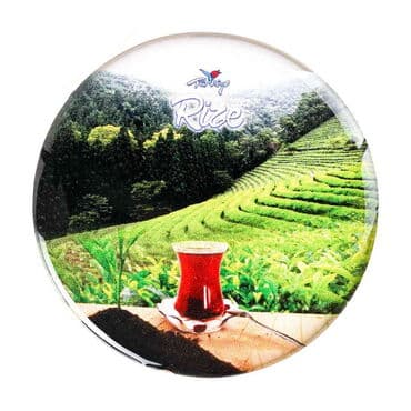 Rize Themed Epoxy Dome Round Souvenir Fridge Magnet 67 mm - 13