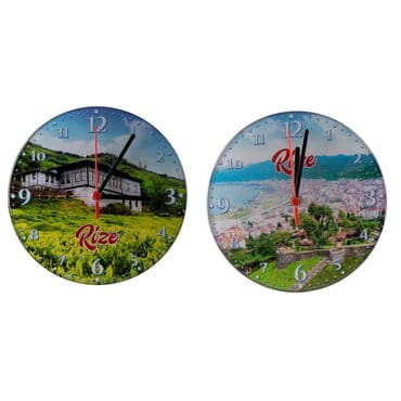 Rize Themed Epoxy Wall Clock Home Decoration 20 Cm - 3