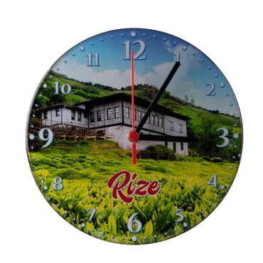 Rize Themed Epoxy Wall Clock Home Decoration 20 Cm - 5