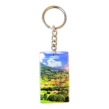 Rize Themed Customised UV Printed Plastic Base Rectangle Keyring 31x106 mm - 4