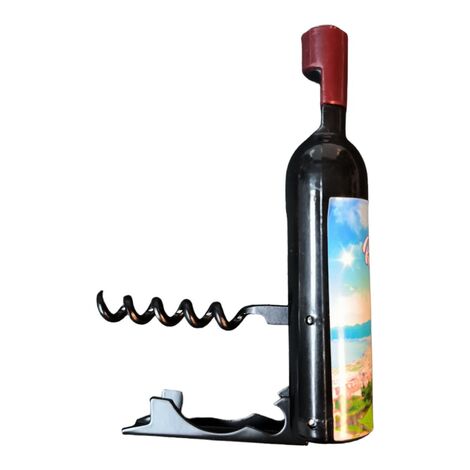 Rize Themed Bottle Shaped Metal Wine Bottle Corkscrew Opener-Magnetic 115x25x25 mm