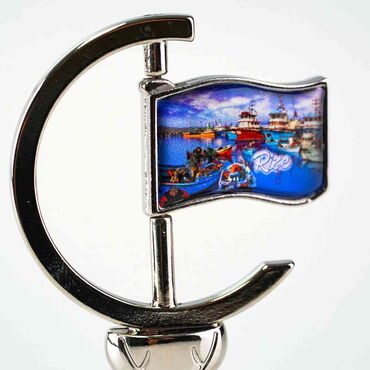 Rize Themed Collectible Souvenir Double Side Metal Spinner Rudder Bell 44x92 mm - Thumbnail