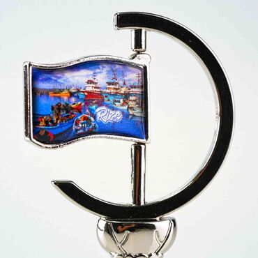 Rize Themed Collectible Souvenir Double Side Metal Spinner Rudder Bell 44x92 mm - Thumbnail