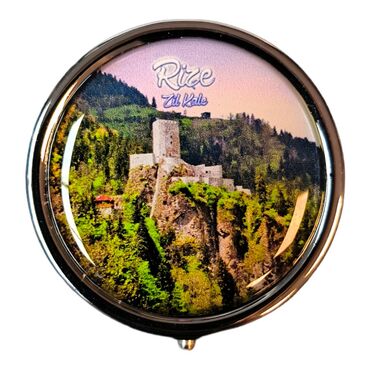 Myros - Rize Themed Customised Epoxy Round Pill Box 50x15 mm