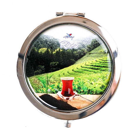 Rize Themed Customised Metal Epoxy Travel Make Up Compact Mirror 70x11 mm